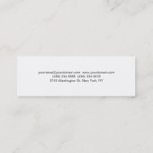 Skinny Elegant Script Wit Rood Visitekaartje (Achterkant)