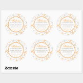 Skinny Finger Starfish Bruiloft Welkom Ronde Sticker (Vel)