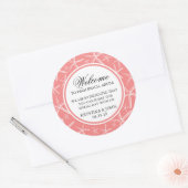Skinny Finger Starfish Bruiloft Welkom Ronde Sticker (Envelop)