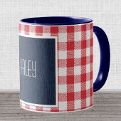 Skinny Font Donker Blauw Denim Rood Wit Gingham Ch Mok