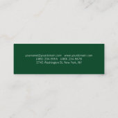 Skinny Forest Green Bold Text Stylish Professional Mini Visitekaartje (Achterkant)