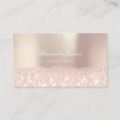 Skinny Glitte Blush Makeup Artist Event Planner Afsprakenkaartje (Voorkant)