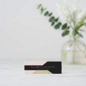 Skinny Gold Effect Chic-Visitekaartje Mini Visitekaartje (Staand voorkant)