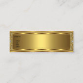 Skinny  Gold Elegant Classy Mini Visitekaartje (Achterkant)