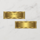 Skinny  Gold Elegant Classy Mini Visitekaartje (Voorkant / Achterkant)