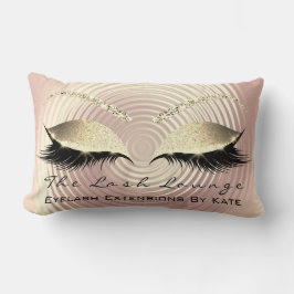 Skinny Gold Glitter Pink Makeup Eyes Lashes Studio Kussen