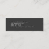 Skinny Gray Monogram Plain Visitekaartje (Achterkant)