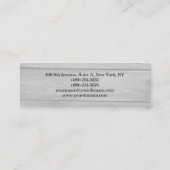 Skinny Gray Wood Klassieke Professional Creative Mini Visitekaartje (Achterkant)
