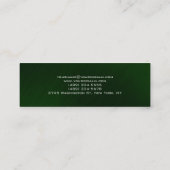 Skinny Green White Color Monogram Visitekaartje (Achterkant)