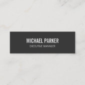 Skinny Grey Bold Text Stylish Professional Modern Mini Visitekaartje (Voorkant)