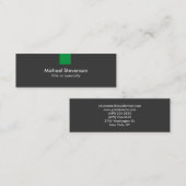 Skinny Grey Green Stripe Standard Visitekaartje (Voorkant / Achterkant)