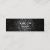 Skinny Grey Leather Effect Plain Visitekaartje (Achterkant)