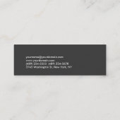 Skinny Grey Red Monogram Professional Manager Mini Visitekaartje (Achterkant)