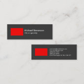 Skinny Grey Red Stripe Trendy Chic Visitekaartje (Voorkant / Achterkant)