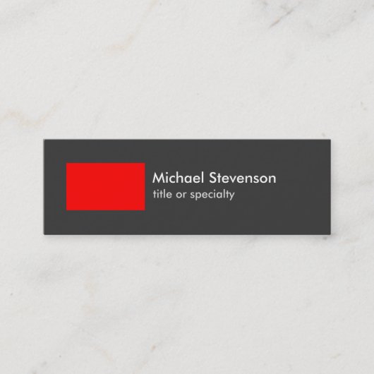 Skinny Grey Red Stripe Trendy Chic Visitekaartje (Voorkant)