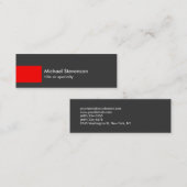 Skinny Grey Red Stripe Trendy Chic Visitekaartje (Voorkant / Achterkant)