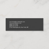 Skinny Grey Red Stripe Trendy Chic Visitekaartje (Achterkant)