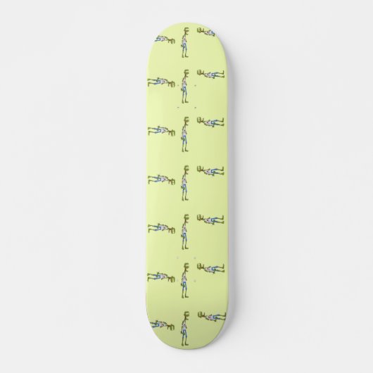Skinny groene zombie persoonlijk skateboard (Voorkant)
