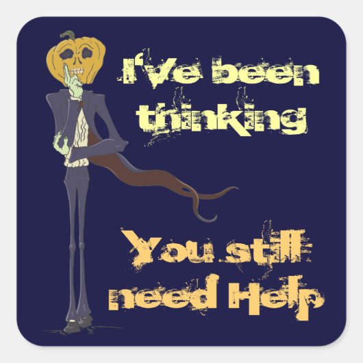 Skinny Jack Vierkante Sticker (Voorkant)