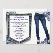 Skinny Jeans Divorce / Uitnodigingen van de Partij (Voorkant / Achterkant)