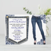 Skinny Jeans Divorce / Uitnodigingen van de Partij (Staand voorkant)