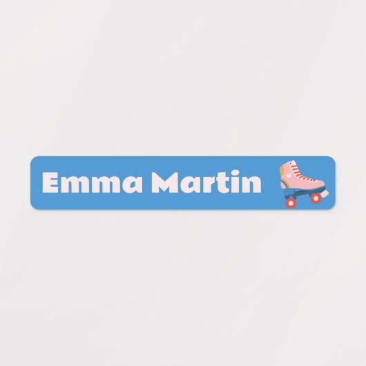 Skinny labels voor pennen - Roller Disco Blue (Design 1)