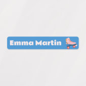 Skinny labels voor pennen - Roller Disco Blue (Design 2)