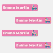 Skinny labels voor pennen - Roller Disco Bright Pi