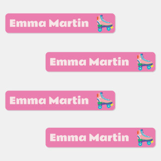 Skinny labels voor pennen - Roller Disco Bright Pi