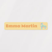 Skinny labels voor pennen - Roller Disco Yellow (Design 2)