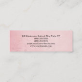 Skinny  look Bloemroze Professional Mini Visitekaartje (Achterkant)