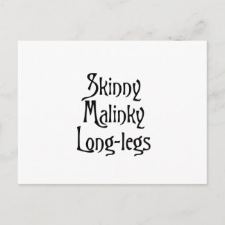 Skinny Malinky Longlegs grappige schotse banter Briefkaart