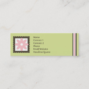 Skinny Mini Daisy Stripes Calling / Mammie Card Contactkaartje