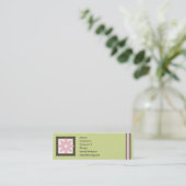 Skinny Mini Daisy Stripes Calling / Mammie Card Contactkaartje (Staand voorkant)