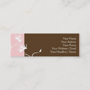 Skinny Mini Modern Chocolate Calling Card Contactkaartje