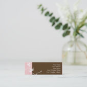 Skinny Mini Modern Chocolate Calling Card Contactkaartje (Staand voorkant)