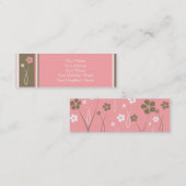 Skinny Mini Modern Floral Calling / Visitekaartje Contactkaartje (Voorkant / Achterkant)