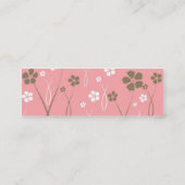 Skinny Mini Modern Floral Calling / Visitekaartje Contactkaartje (Achterkant)