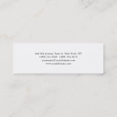 Skinny Minimalist Plain Simple White Professional Mini Visitekaartje (Achterkant)