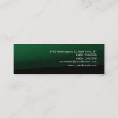 Skinny Modern Green Black Pattern Visitekaartje (Achterkant)
