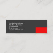 Skinny Modern White Bold Text Grey Visitekaartje (Achterkant)