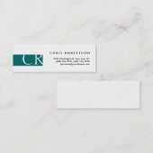 Skinny Monogram Black White Blue Visitekaartje (Voorkant / Achterkant)