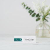 Skinny Monogram Black White Blue Visitekaartje (Staand voorkant)