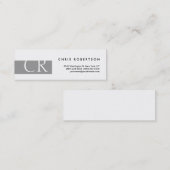 Skinny Monogram Black White Grey Visitekaartje (Voorkant / Achterkant)