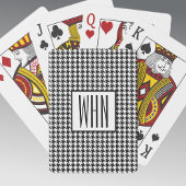 Skinny Monogram Black & White Houndstooth, Deck va Pokerkaarten
