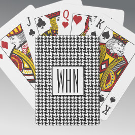 Skinny Monogram Black & White Houndstooth, Deck va Pokerkaarten