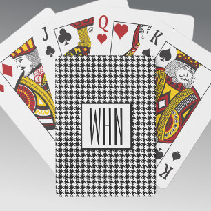 Skinny Monogram Black & White Houndstooth, Deck va Pokerkaarten