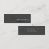 Skinny Monogram Consultant Donk Grey Visitekaartje (Voorkant / Achterkant)