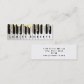 skinny piano music mini visitekaartje (Voorkant / Achterkant)