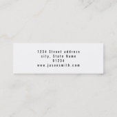 skinny piano music mini visitekaartje (Achterkant)